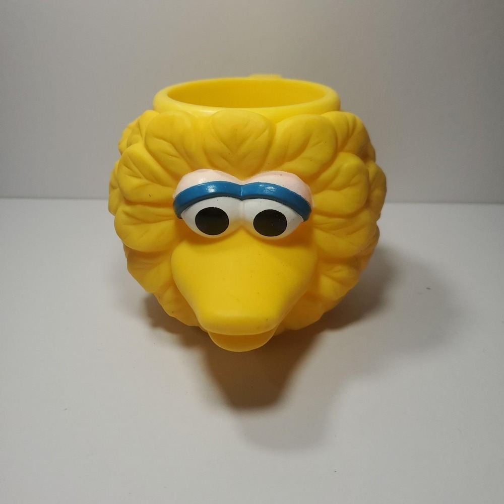 Vintage Big Bird Sesame Street Plastic Mug Cup 1994 classic